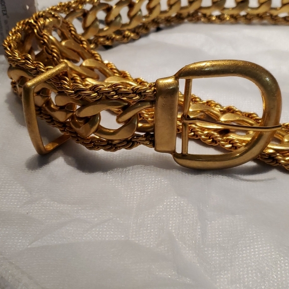 Zara gold chain link belt
